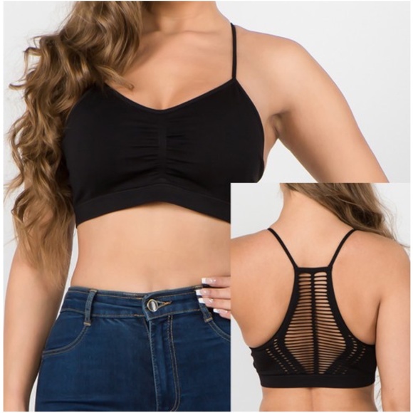 Seamless Racerback padded bralette - Picture 1 of 2